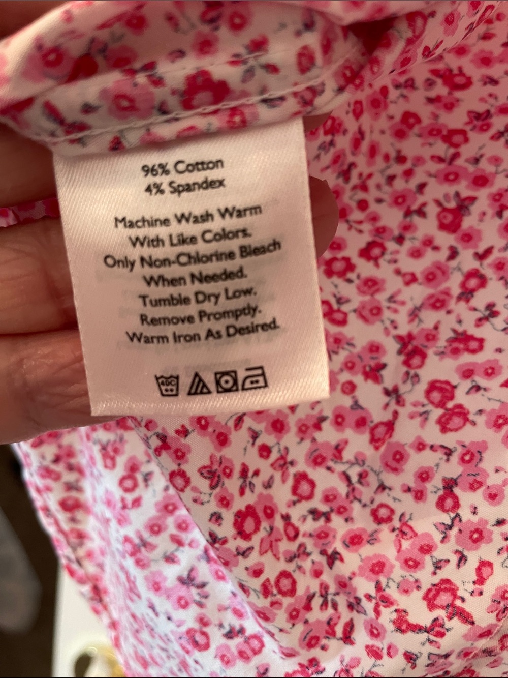 Eddie Bauer Pink and White Floral Button-Down Shirt - Picture 5 of 12